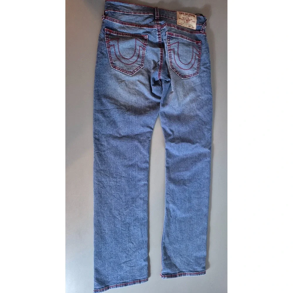 True Religion Ricky Jeans Big T NF Relaxed Straight Mens 30 (Actual 32x33) NEW